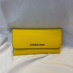 Michael Kors Bright Yellow Saffiano Leather Wallet
